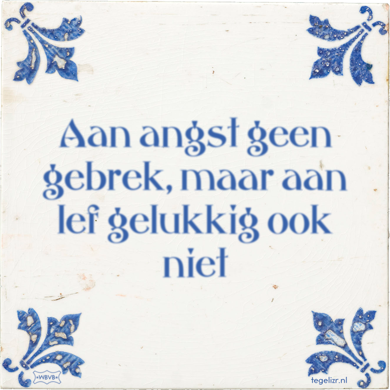 Aan angst geen gebrek, maar aan lef gelukkig ook niet - Online tegeltjes bakken