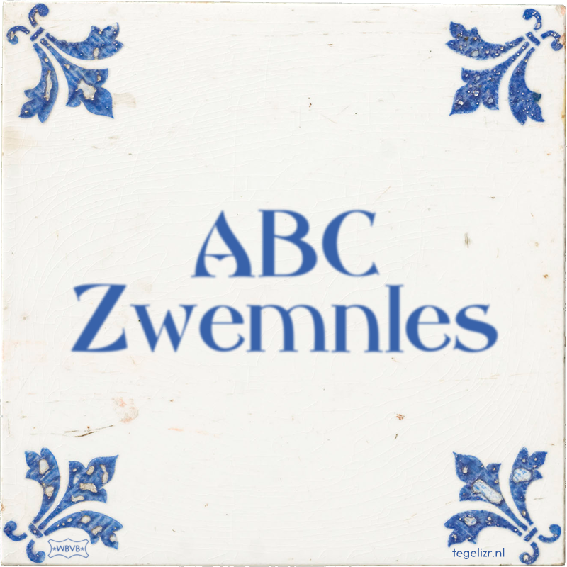 ABC Zwemnles - Online tegeltjes bakken