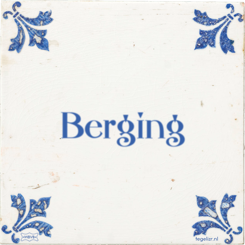 Berging - Online tegeltjes bakken