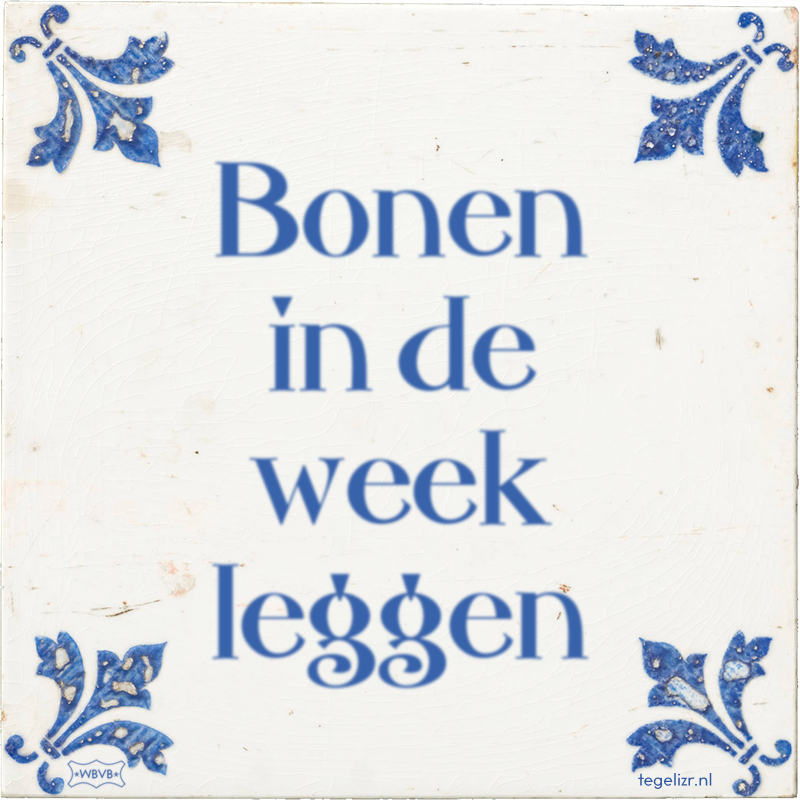 Bonen in de week leggen - Online tegeltjes bakken