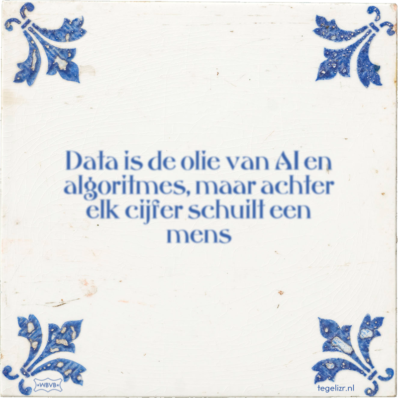 Data is de olie van AI en algoritmes, maar achter elk cijfer schuilt een mens - Online tegeltjes bakken
