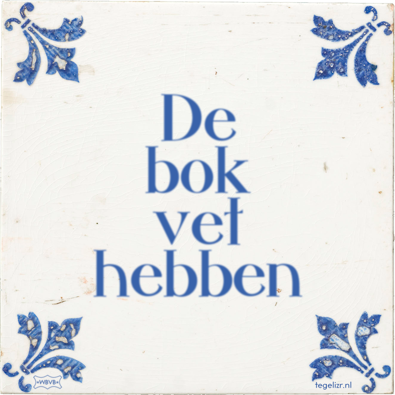 De bok vet hebben - Online tegeltjes bakken