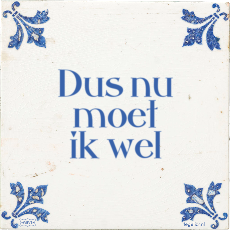 Dus nu moet ik wel - Online tegeltjes bakken