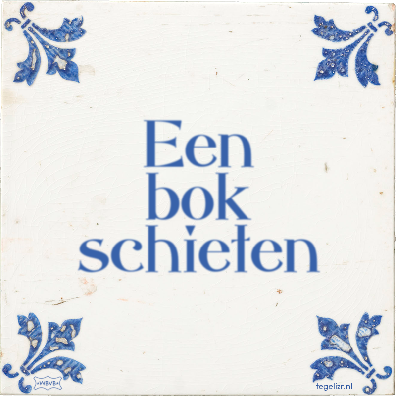 Een bok schieten - Online tegeltjes bakken