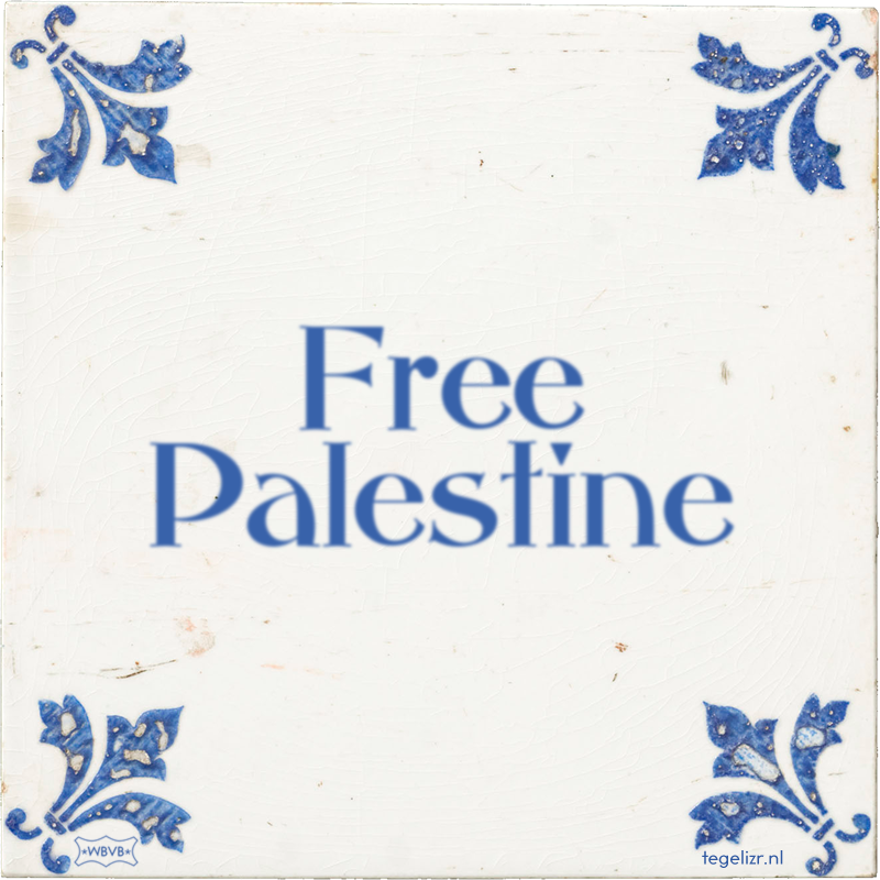 Free Palestine - Online tegeltjes bakken