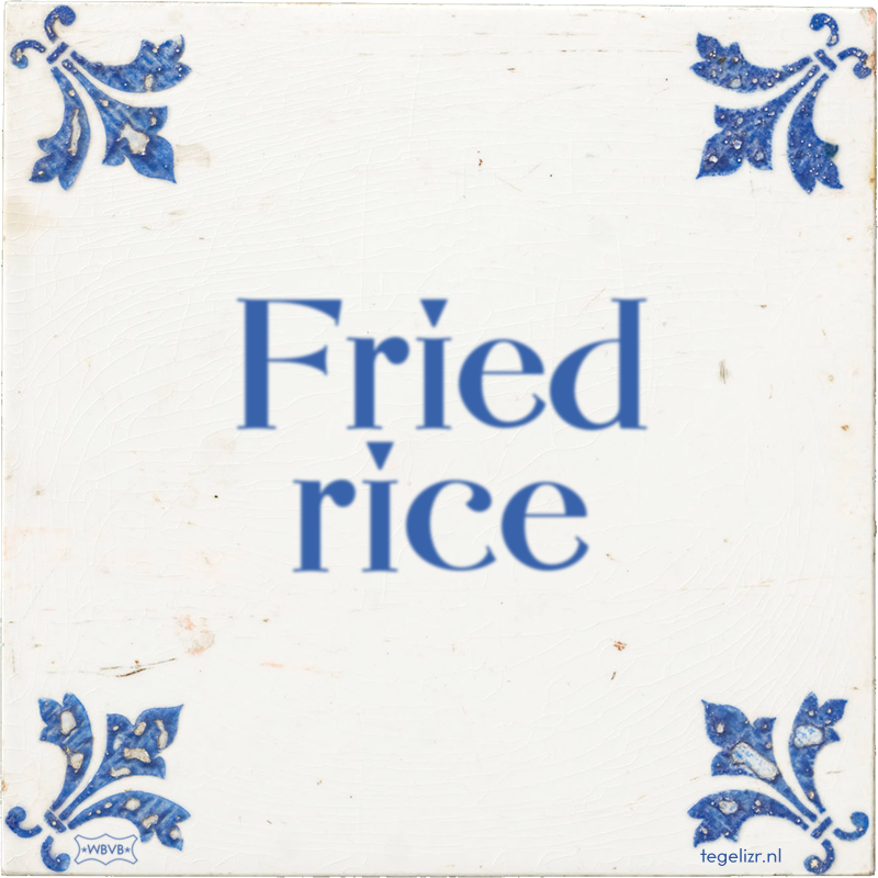 Fried rice - Online tegeltjes bakken