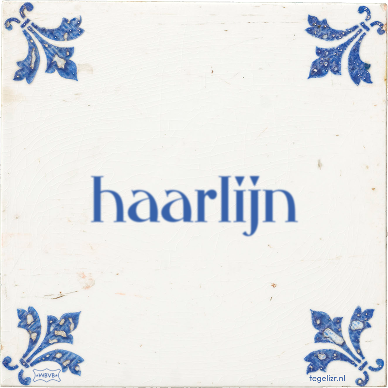 haarlijn - Online tegeltjes bakken