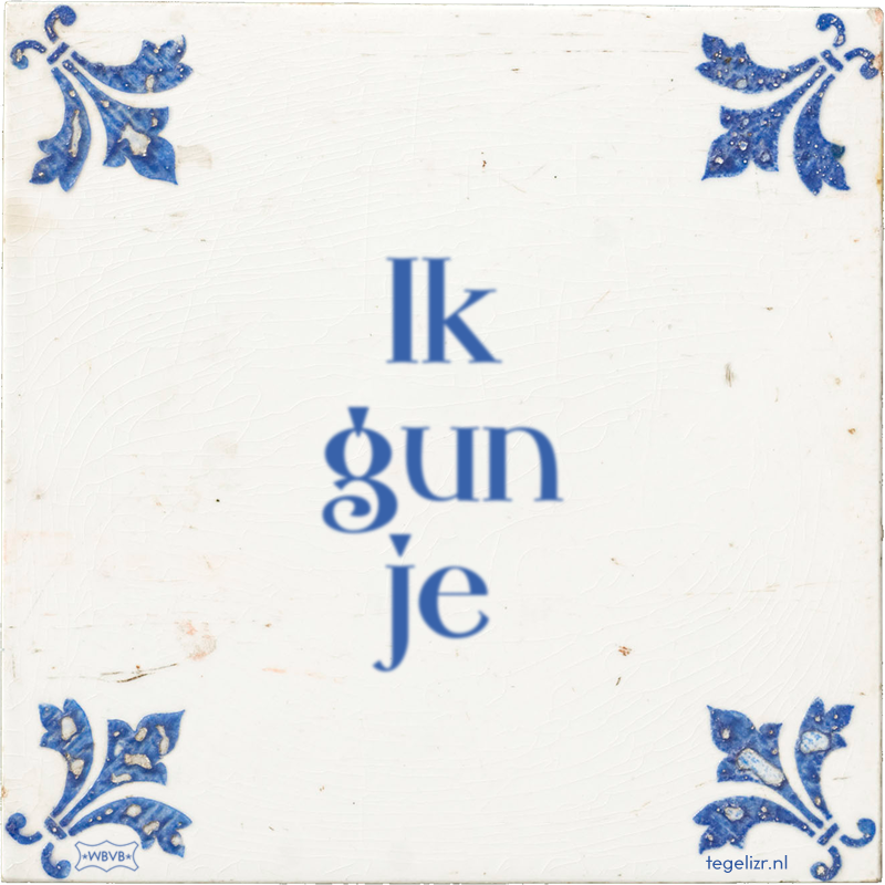 Ik gun je - Online tegeltjes bakken