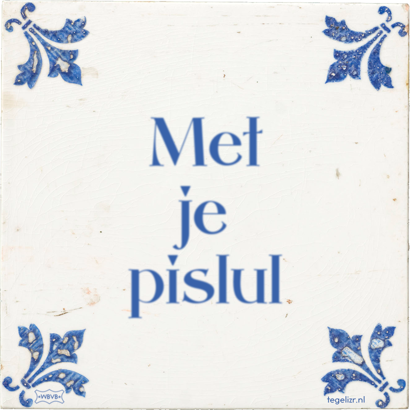Met je pislul - Online tegeltjes bakken