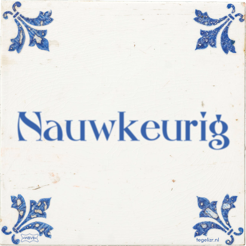 Nauwkeurig - Online tegeltjes bakken