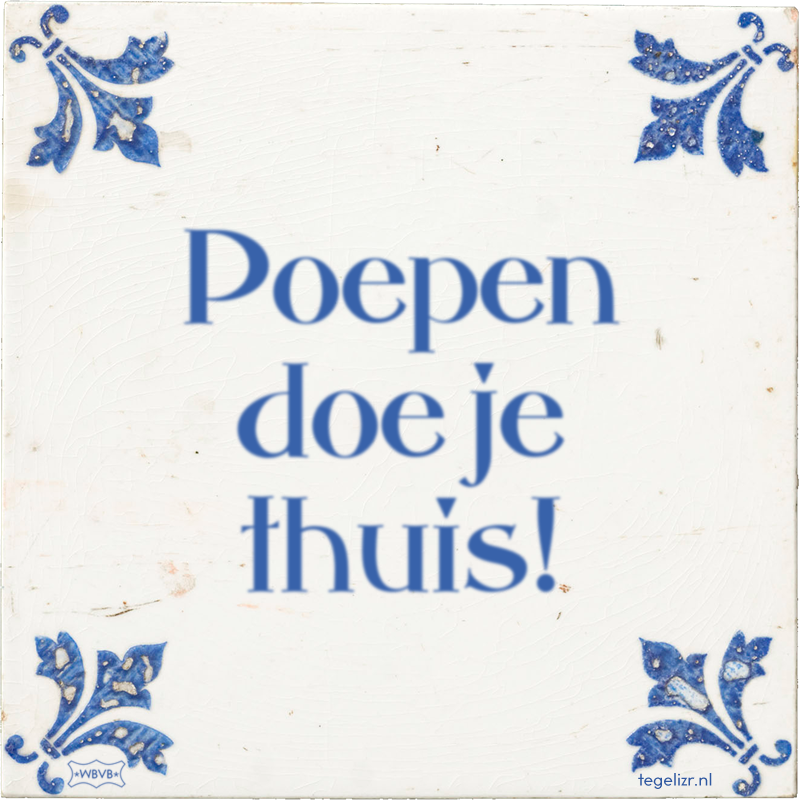 Poepen doe je thuis! - Online tegeltjes bakken