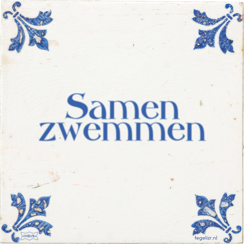Samen zwemmen - Online tegeltjes bakken