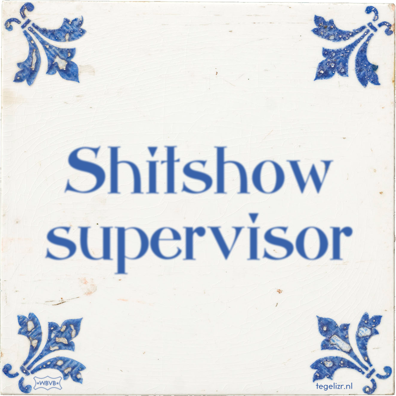 Shitshow supervisor - Online tegeltjes bakken