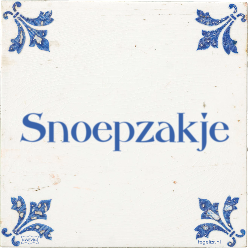 Snoepzakje - Online tegeltjes bakken
