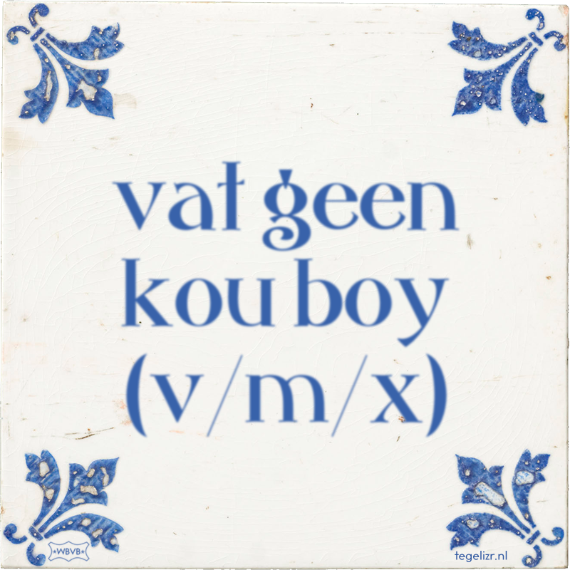 vat geen kou boy (v/m/x) - Online tegeltjes bakken