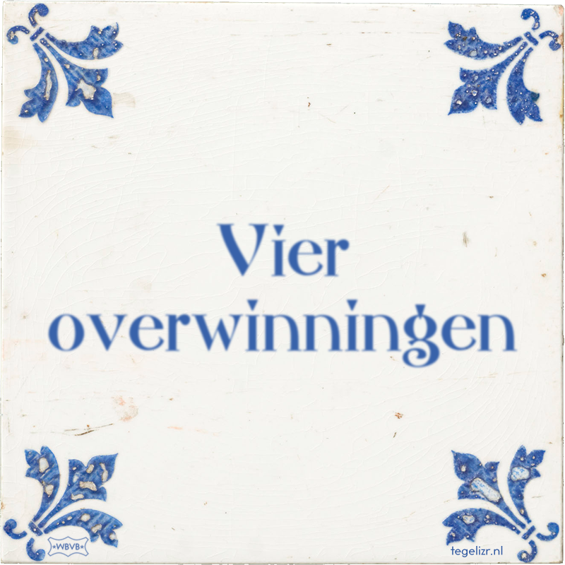 Vier overwinningen - Online tegeltjes bakken