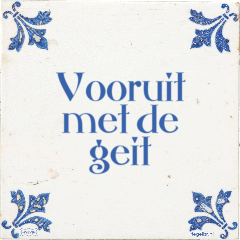 Vooruit met de geit - Online tegeltjes bakken