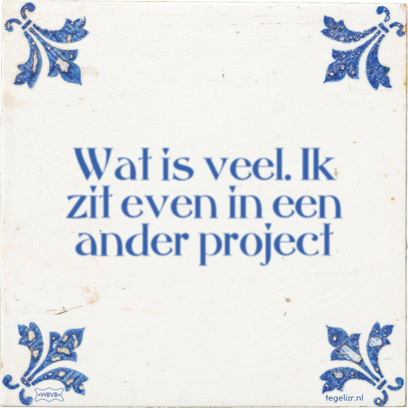 Wat is veel. Ik zit even in een ander project - Online tegeltjes bakken