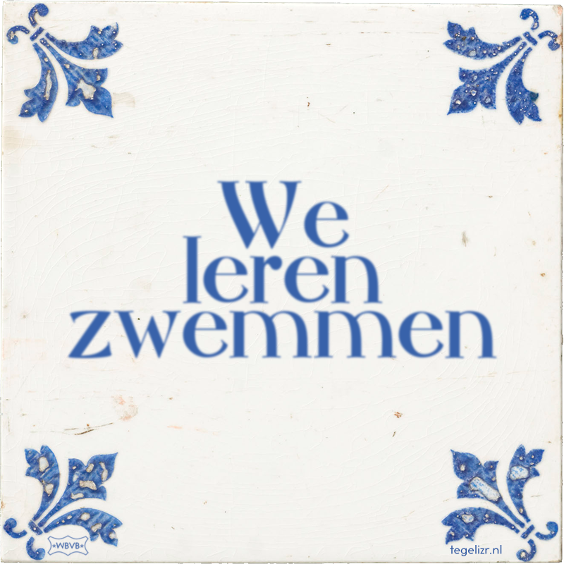 We leren zwemmen - Online tegeltjes bakken