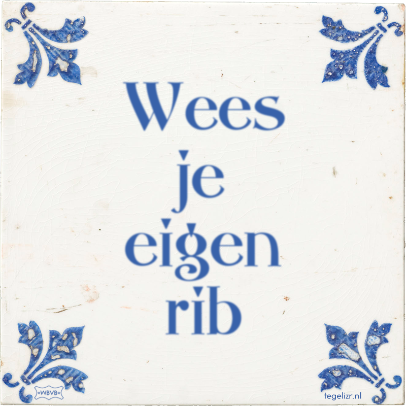 Wees je eigen rib - Online tegeltjes bakken