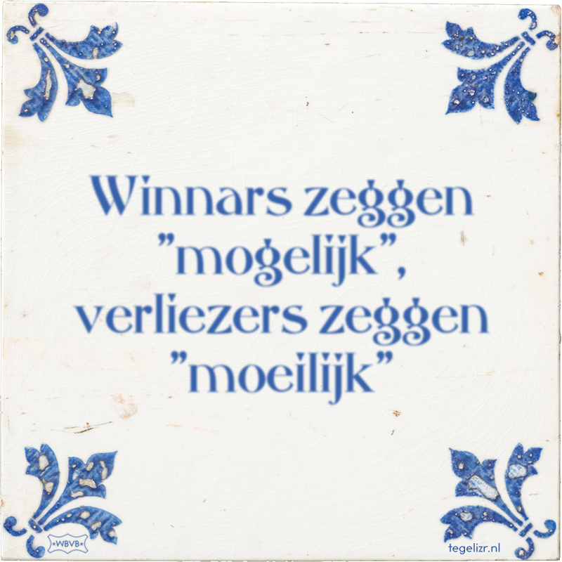 Winnars zeggen 