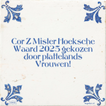 Cor Z Mister Hoeksche Waard 2025 gekozen door plattelands Vrouwen! - 24 keer bekeken