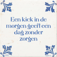 Een kick in de morgen geeft een dag zonder zorgen - 40 keer bekeken