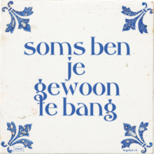 soms ben je gewoon te bang - 1 keer bekeken