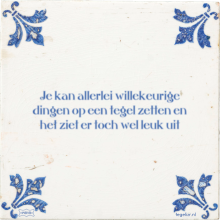 Je kan allerlei willekeurige dingen op een tegel zetten en het ziet er toch wel leuk uit - 6 keer bekeken