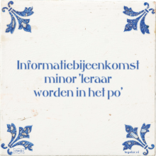 Informatiebijeenkomst minor 'leraar worden in het po' - 4 keer bekeken