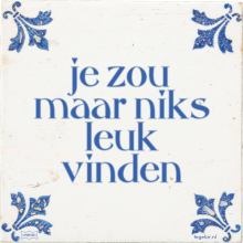 je zou maar niks leuk vinden - 1 keer bekeken