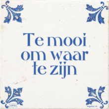 Te mooi om waar te zijn - 51 keer bekeken