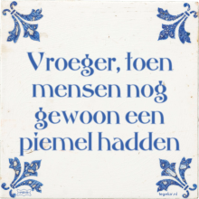 Vroeger, toen mensen nog gewoon een piemel hadden - 134 keer bekeken