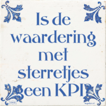 Is de waardering met sterretjes geen KPI? - 6 keer bekeken