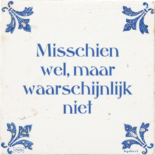 Misschien wel, maar waarschijnlijk niet - 24 keer bekeken