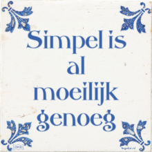 Simpel is al moeilijk genoeg - 4 keer bekeken